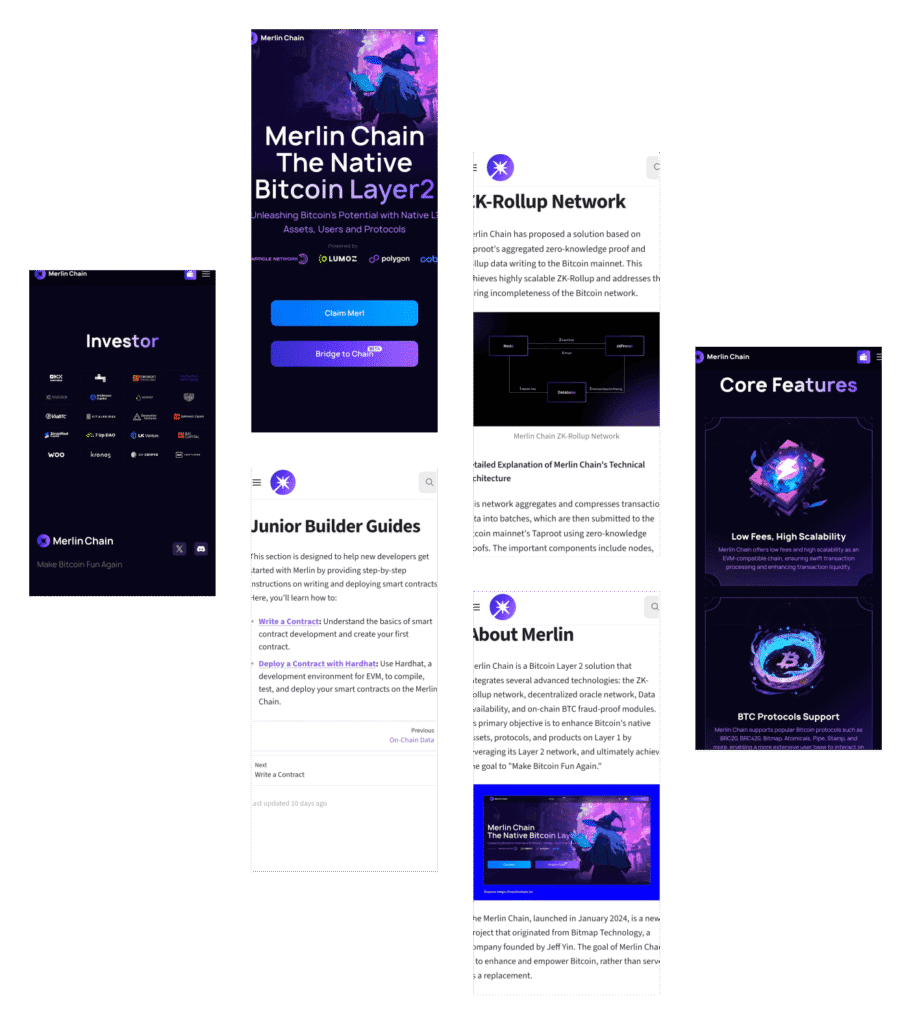 Merlinchain Token More Screens