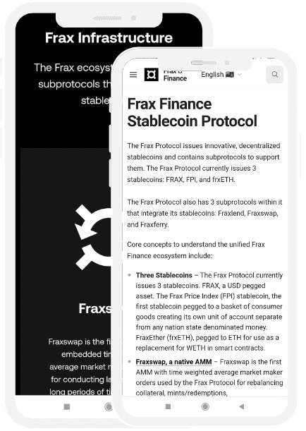 Frax Finance Client Requirement