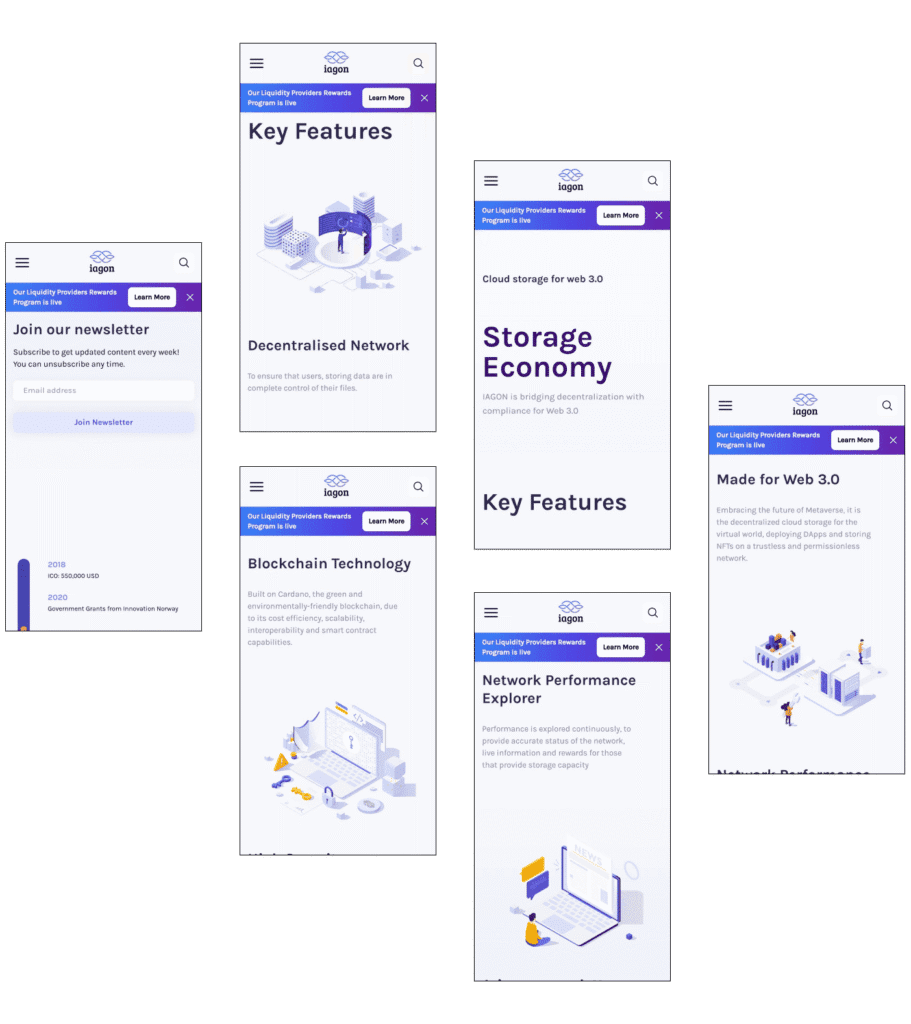 Iagon Cloud Storage More Screens