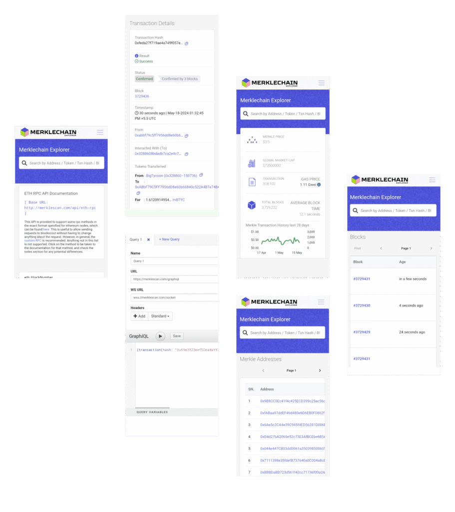 MerkleScan More Screens