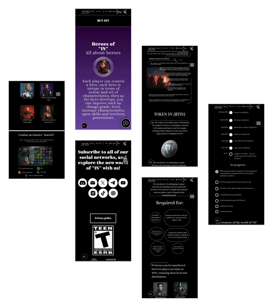 More Screens Ongame.Dev