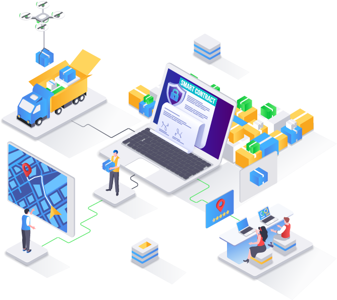 Applications of smart contracts improving supply chain transparency, tracking, and efficiency